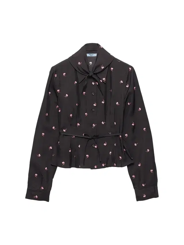 Prada Women's Washed Silk Shirt - Black