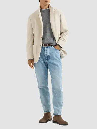 Brunello Cucinelli Men's Lightweight Water-Resistant Cashmere Outerwear Blazer - Sand | Thumbnail 2