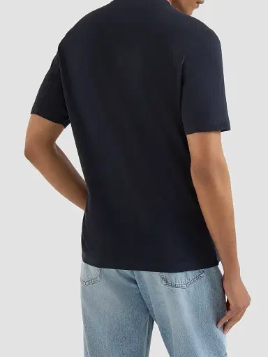 Brunello Cucinelli Men's Cotton Jersey Crew-Neck T-Shirt - Navy Blue - Size XXXXL | Thumbnail 4