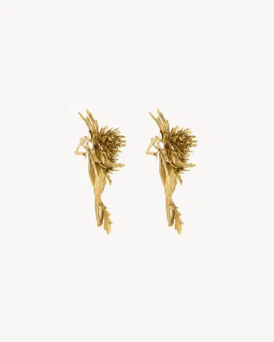 Yves Saint Laurent Thistle knocker earrings in metal | Thumbnail 3 Yves Saint Laurent Thistle knocker earrings in metal | Thumbnail 3