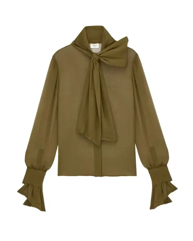 Yves Saint Laurent lavallière blouse in silk crepe muslin