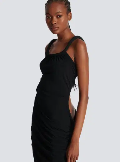 Balmain Long draped jersey dress | Thumbnail 5