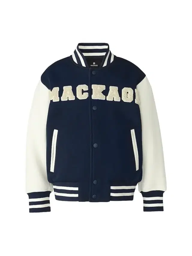 Little Boy's Nels Chenille Logo Varsity Jacket - Marine Blue - Size 4
