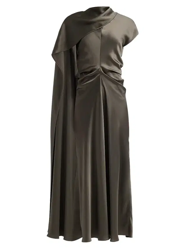 Women's Jacka Mock Turtleneck Cape Midi Dress - Sea Turtle - Size 10