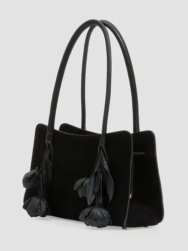 Simkhai Women's Fleur Tasseled Suede Shoulder Bag - Black | Thumbnail 2