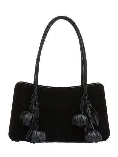 Simkhai Women's Fleur Tasseled Suede Shoulder Bag - Black | Thumbnail 1