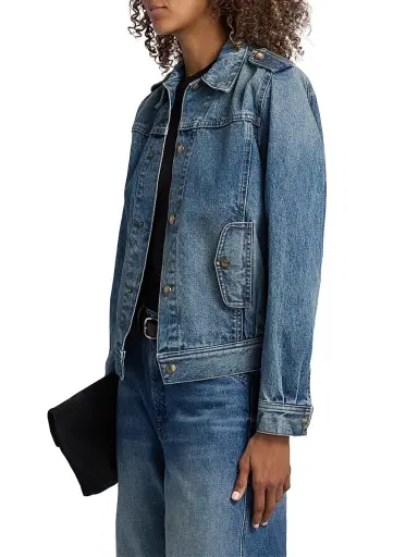 Nili Lotan Women's Lorraine Denim Jacket | Thumbnail 4 Nili Lotan Women's Lorraine Denim Jacket | Thumbnail 4