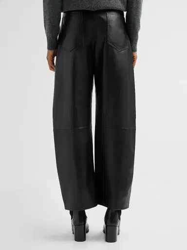Nili Lotan Women's Tribeca Leather Pants - Black | Thumbnail 3