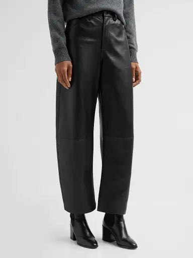 Nili Lotan Women's Tribeca Leather Pants - Black | Thumbnail 4