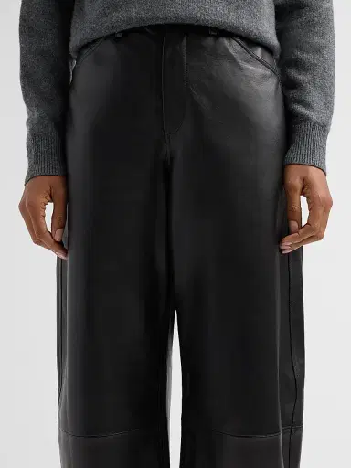Nili Lotan Women's Tribeca Leather Pants - Black | Thumbnail 5