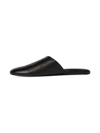 Black Suede Studio Women's Shiloh Leather Slippers - Black Leather | Thumbnail 5 Black Suede Studio Women's Shiloh Leather Slippers - Black Leather | Thumbnail 5