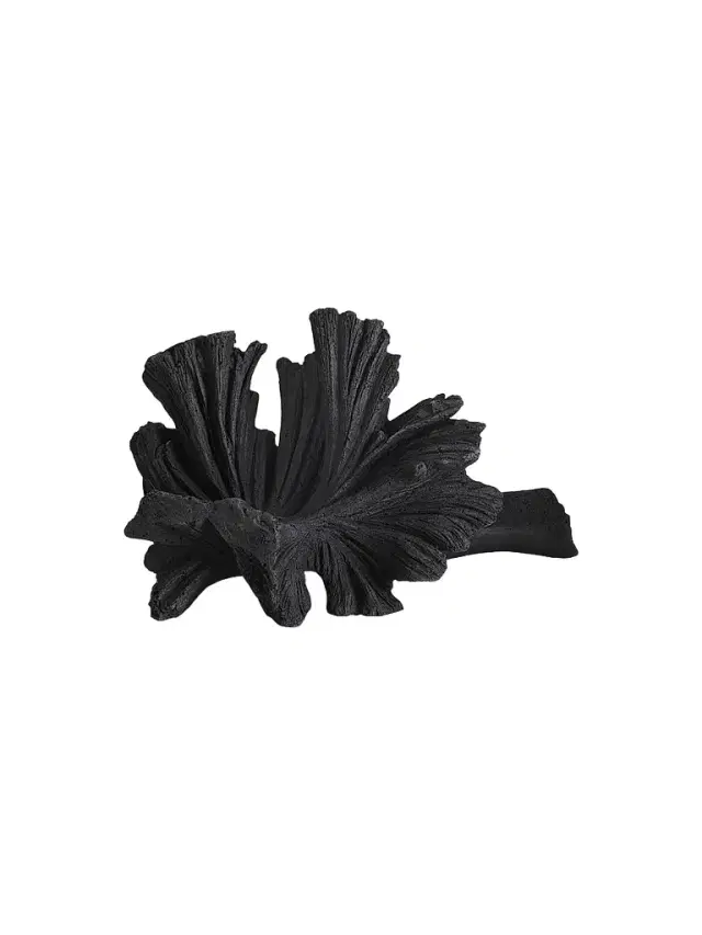 Arteriors Luca Lava Stone Mushroom Sculpture - Black