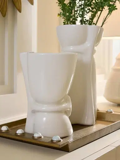 Arteriors Maud Vases 2-Piece Set - White | Thumbnail 5