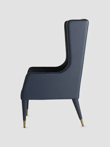 Arteriors Hawthorne Leather Host Chair - Blue | Thumbnail 7
