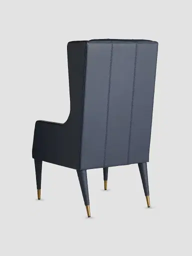 Arteriors Hawthorne Leather Host Chair - Blue | Thumbnail 8