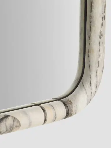 Arteriors Trevino Resin & Bronze-Plated Iron Rectangular Mirror - Grey | Thumbnail 6