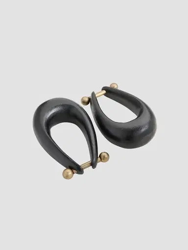 Arteriors Maple Cast Aluminum & Antique Brass Iron Sculpture - Black | Thumbnail 2