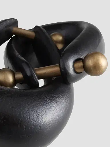 Arteriors Maple Cast Aluminum & Antique Brass Iron Sculpture - Black | Thumbnail 5