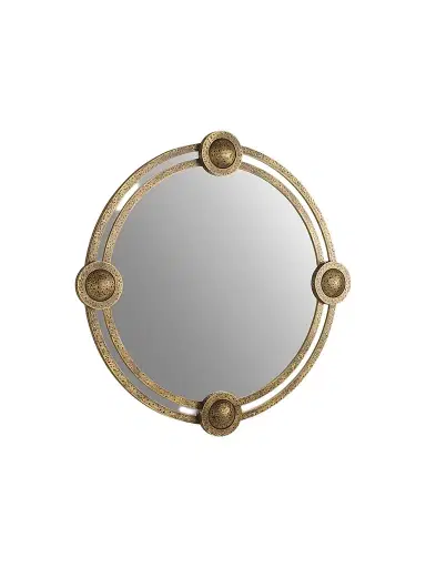 Arteriors Lisbon Antique Brass Round Mirror | Thumbnail 1 Arteriors Lisbon Antique Brass Round Mirror | Thumbnail 1