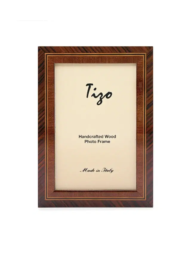 Tizo Inlaid Wood Frame - Dark Brown - Size 8 x 10