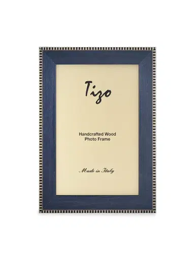 Tizo Inlaid Wood Checkered Frame - Blue - Size 8 x 10 | Thumbnail 1
