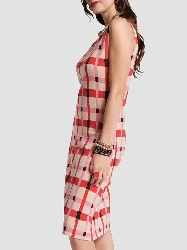 Frances Valentine Women's Swan Sheath Midi Dress | Thumbnail 4