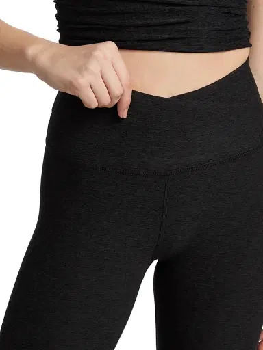 Beyond Yoga Women's At Your Leisure High-Waisted Cropped Leggings - Darkest Night | Thumbnail 6