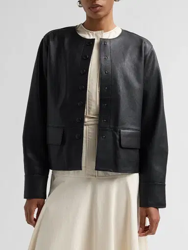 Proenza Schouler White Label Women's Robin Leather Jacket | Thumbnail 4 Proenza Schouler White Label Women's Robin Leather Jacket | Thumbnail 4