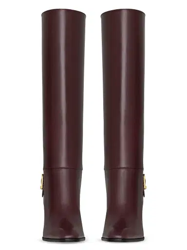 Saint Laurent Women's Julia Boots in Smooth Leather - Wine | Thumbnail 4