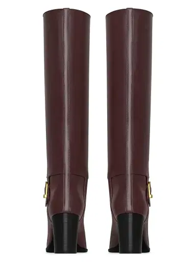 Saint Laurent Women's Julia Boots in Smooth Leather - Wine | Thumbnail 5