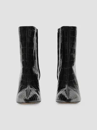 Burberry Women's Dame 90MM Crocodile-Embossed-Leather Ankle Boots - Black - Size 11 | Thumbnail 3 Burberry Women's Dame 90MM Crocodile-Embossed-Leather Ankle Boots - Black - Size 11 | Thumbnail 3