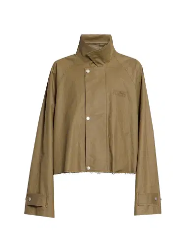MM6 MAISON MARGIELA Women's Cotton-Blend Short Trench Coat - Khaki - Size 8 | Thumbnail 1 MM6 MAISON MARGIELA Women's Cotton-Blend Short Trench Coat - Khaki - Size 8 | Thumbnail 1