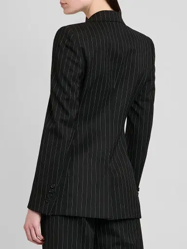 Dolce & Gabbana Women's Pinstriped Stretch Virgin-Wool Single-Breasted Blazer | Thumbnail 3 Dolce & Gabbana Women's Pinstriped Stretch Virgin-Wool Single-Breasted Blazer | Thumbnail 3