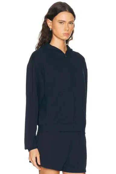 Skims Cotton Fleece Classic Zip-Up Hoodie | Thumbnail 3