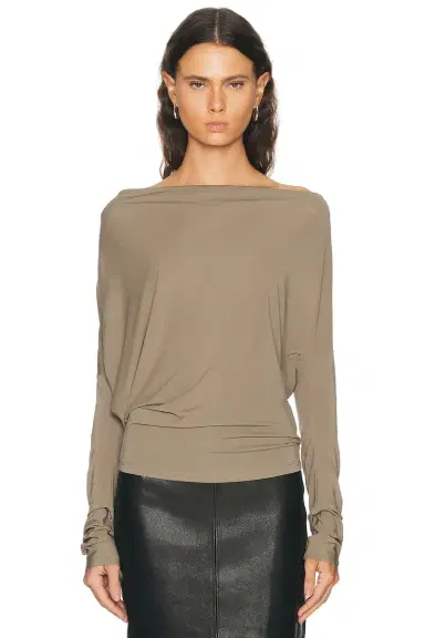 Helmut Lang Cowl Long Sleeve Top | Thumbnail 2