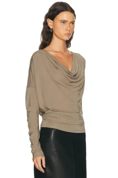 Helmut Lang Cowl Long Sleeve Top | Thumbnail 3