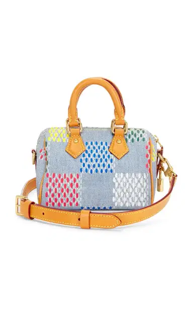 Louis Vuitton LV Vers Damier Denim Speedy Bandouliere 18 Handbag | Thumbnail 9 Louis Vuitton LV Vers Damier Denim Speedy Bandouliere 18 Handbag | Thumbnail 9