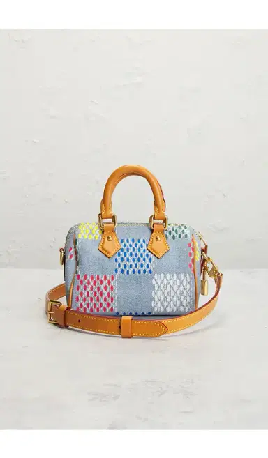 Louis Vuitton LV Vers Damier Denim Speedy Bandouliere 18 Handbag | Thumbnail 10 Louis Vuitton LV Vers Damier Denim Speedy Bandouliere 18 Handbag | Thumbnail 10