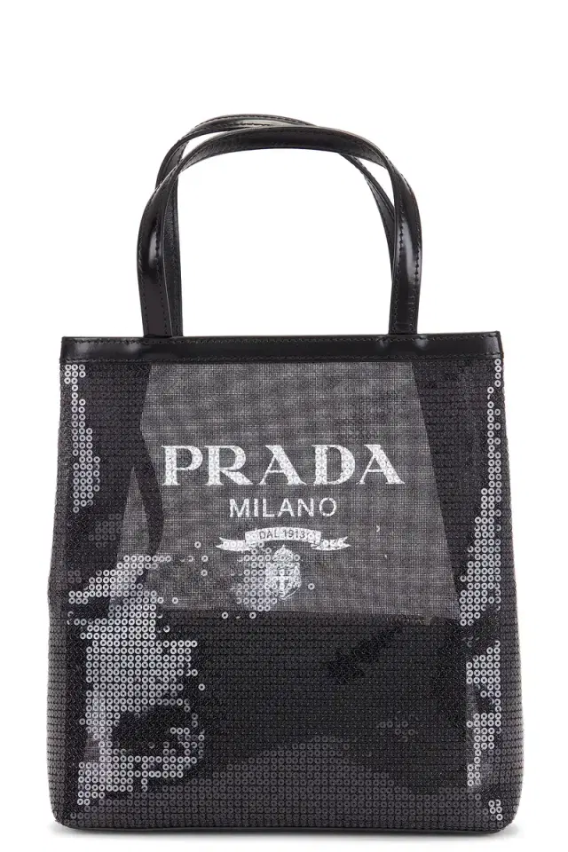 FWRD Renew Prada Rete Paillettes Tote Bag