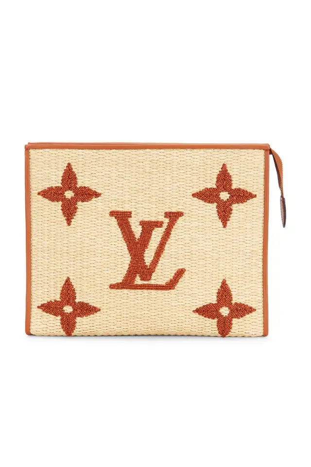 FWRD Renew Louis Vuitton Monogram Giant Raffia Toiletry Pouch 26