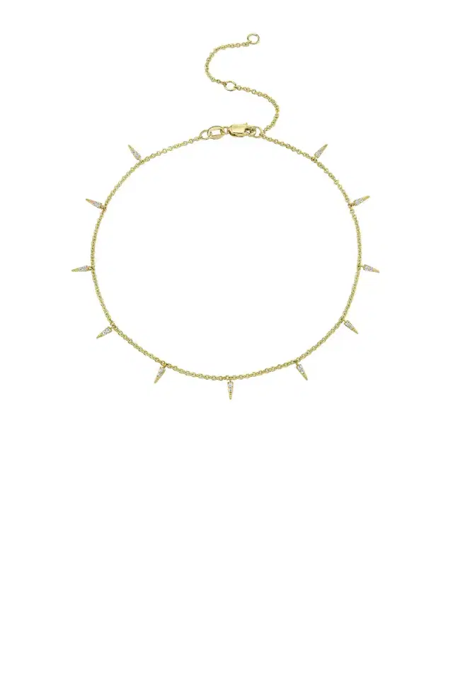 Sydney Evan Small Pave Fringe Anklet