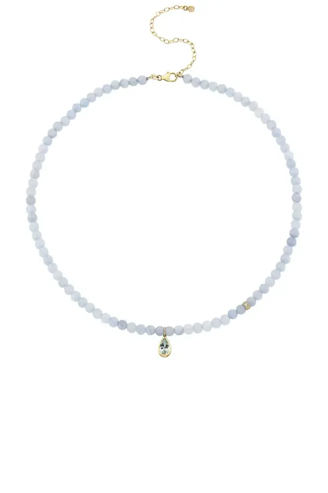 Sydney Evan Pear Rondelle Beaded Necklace