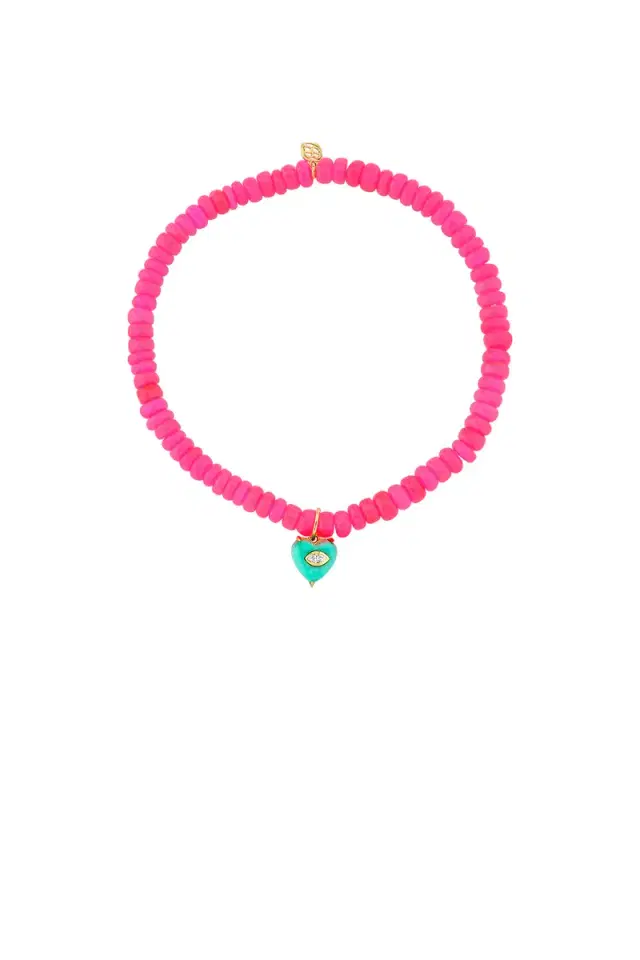 Sydney Evan Marquise Bezel Heart Charm Bracelet