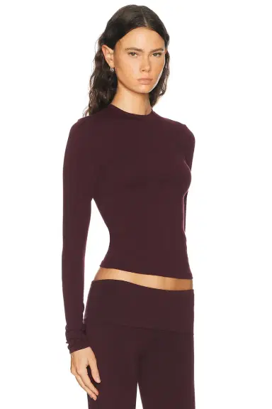 SKIMS Cotton Jersey Long Sleeve T-Shirt | Thumbnail 2