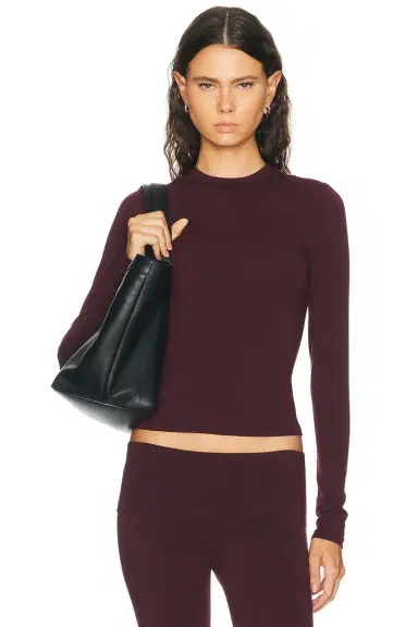 SKIMS Cotton Jersey Long Sleeve T-Shirt | Thumbnail 1