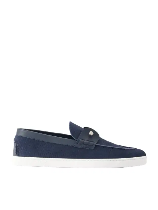 Christian Louboutin Chambeliboat Woven Leather Loafers - Men