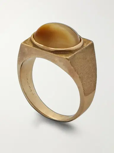 FOUNDWELL Vintage 1970s 10-Karat Gold Tiger Eye Ring - Men | Thumbnail 2
