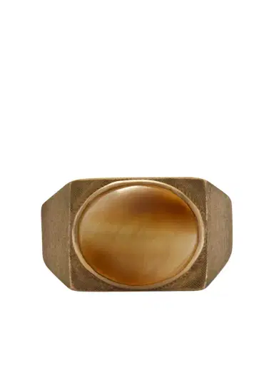 FOUNDWELL Vintage 1970s 10-Karat Gold Tiger Eye Ring - Men | Thumbnail 1