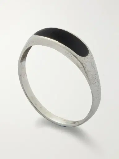 FOUNDWELL Vintage 1990s Sterling Silver Onyx Ring - Men | Thumbnail 2