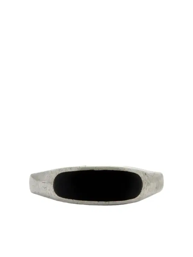 FOUNDWELL Vintage 1990s Sterling Silver Onyx Ring - Men